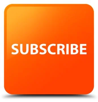 Subscribe orange square button Stock Illustration