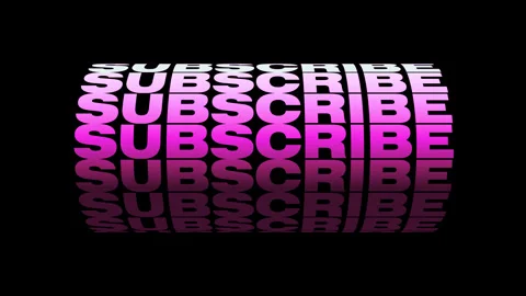 Subscribe Pink 3D text wheel motion Loop alpha channel Stock Footage 132796413