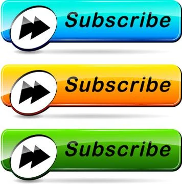 Subscribe push buttons Stock Illustration