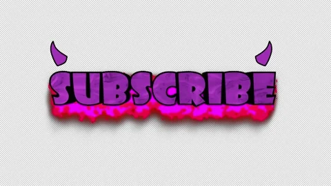 Subscribe QHD Cartoon Devil Stock Footage 310655743