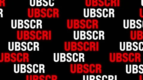 Subscribe, red and white text appears. Stock-Footage 336679624