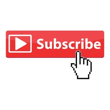 Subscribe red button. website element. website icon. channel subscribe  icon 库存插图