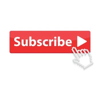 Subscribe red button. website element. website icon. channel subscribe  icon Stock Illustration