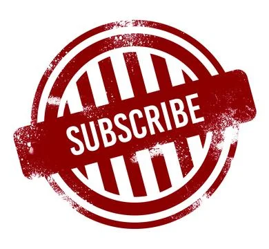 Subscribe, red grunge button, stamp Stock Illustration