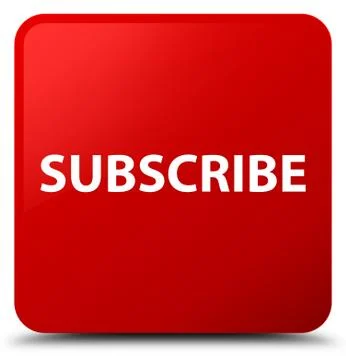 Subscribe red square button Illustrazione stock