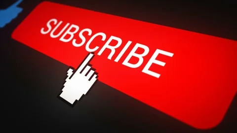 Like Subscribe Ring Bell Dynamic Animation on Black Video stock 105009390