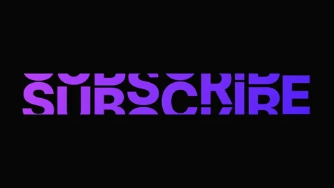 SUBSCRIBE - Rolling Letters Kinetic Typography CTA on Black (4K) Stock Footage 319416895