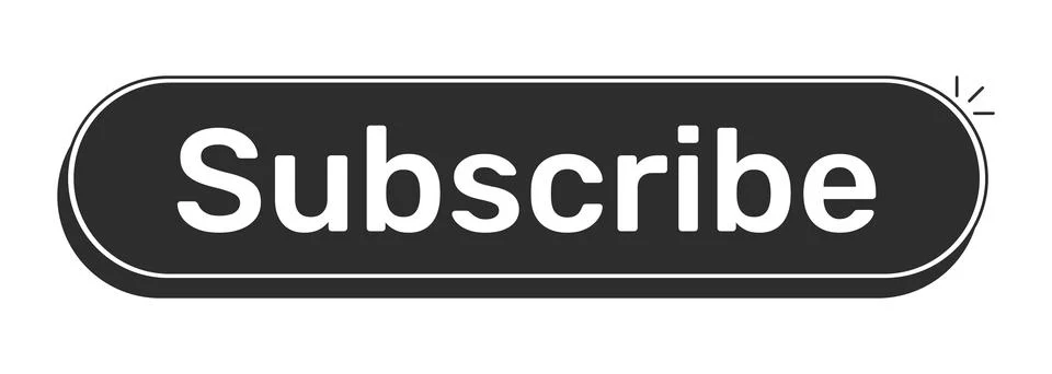 Subscribe rounded modern black UI element Stock Illustration