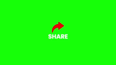 Subscribe share like and notify animated button on green screen Stock Footage 314434383