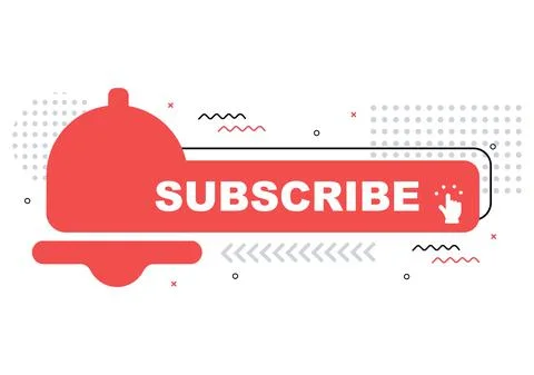 Subscribe, Share, Bell Notification Icon Button Background Vector Illustratio Stock Illustration