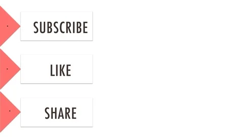 Subscribe, Like, Share button attractive modern animated text button. Stock Footage 106457497