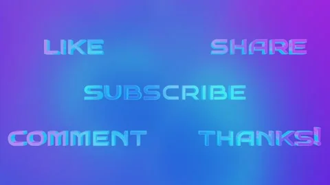 Subscribe, like, share, comment text animation Stock Footage 305598642
