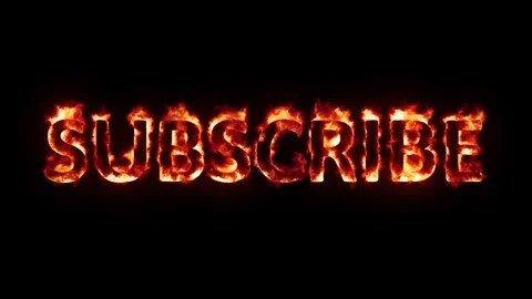 Subscribe Sign with Fire Effect Animated Intro and Outro. Stock Footage 336571072