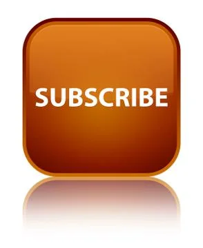 Subscribe special brown square button Stock Illustration