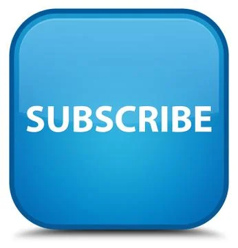 Subscribe special cyan blue square button Stock Illustration