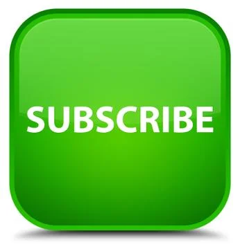 Subscribe special green square button Illustrazione stock