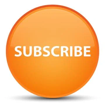 Subscribe special orange round button Stock Illustration