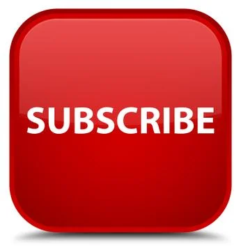 Subscribe special red square button Stock Illustration