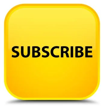 Subscribe special yellow square button Stock Illustration