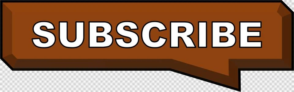 Subscribe Subscription Button Embossed Bevel 3D Box Brown Stock Illustration