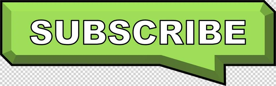 Subscribe Subscription Button Embossed Bevel 3D Box Green Stock Illustration