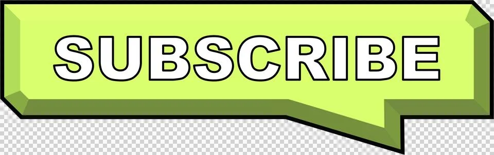 Subscribe Subscription Button Embossed Bevel 3D Box Light LIme Stock Illustration