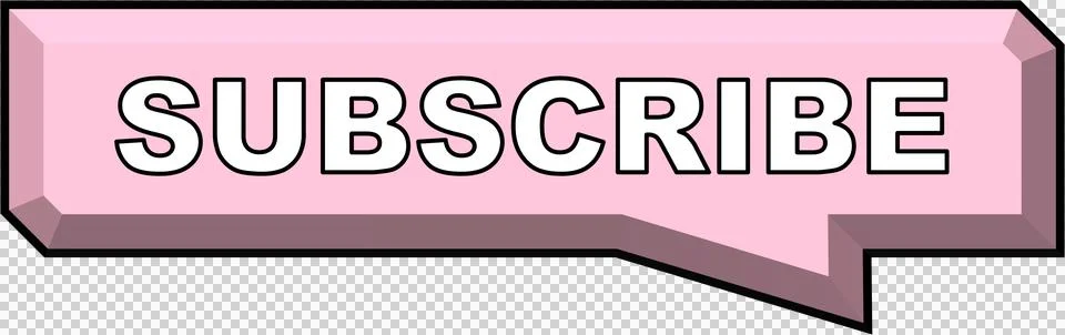 Subscribe Subscription Button Embossed Bevel 3D Box Light Pink Stock Illustration