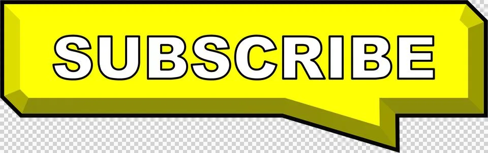 Subscribe Subscription Button Embossed Bevel 3D Box Light Yellow Stock Illustration