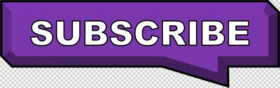 Subscribe Subscription Button Embossed Bevel 3D Box Purple Stock Illustration