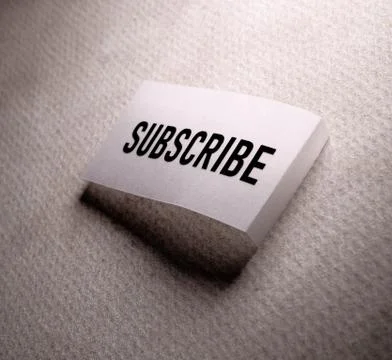 Subscribe Tag Close up Foto stock