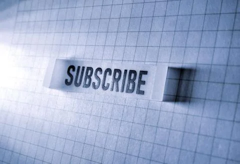 Subscribe Tag Close up Stock Photos