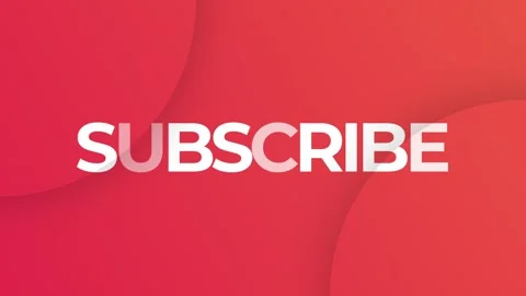 SUBSCRIBE Text Animation for Social Media, 3D Text, Subscribe Button. 4K Vide Stock Footage 242852856