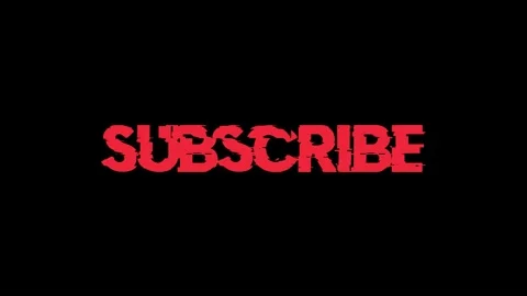 Subscribe text with glitch screen effects on a black background. Stock Footage 150770985