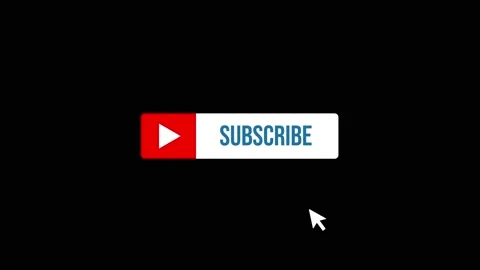 Subscribe text icon animated on green screen chroma key element for channel Stock Footage 165653396