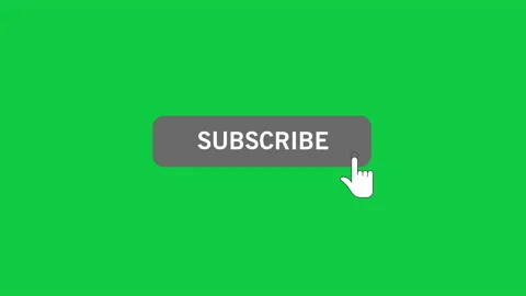 Subscribe Text Icon Animated on Green Screen Chroma Key. Graphic Element for Stock Footage