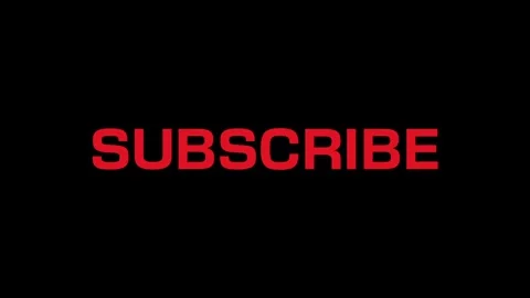 Subscribe, text in red letters appear and disapear. Stock-Footage 336679679