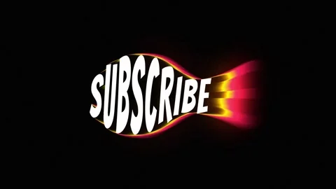 Subscribe Text Stretch Animation with Colorful Echo Effect. Typography Animation Stock Footage 322915301