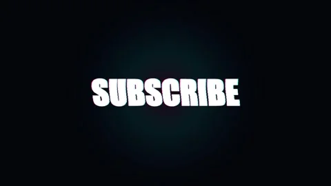Subscribe Text Title Animation with Glitch Distortion Effect Motion Loop Stock Footage 346982339