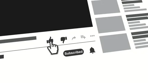 Subscribe like turn on bell notification animated Stock-Footage 277346242