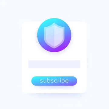 Subscribe to VPN service, vector ui design Illustrazione stock
