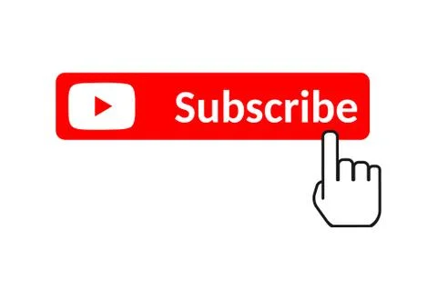 Subscribe web button, social media icon vector illustration, internet website Stock Illustration