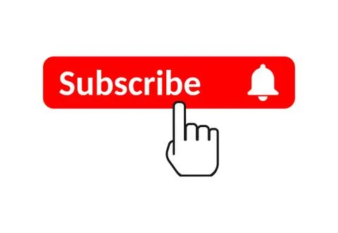 Subscribe web button, social media icon vector illustration, internet website Stock Illustration