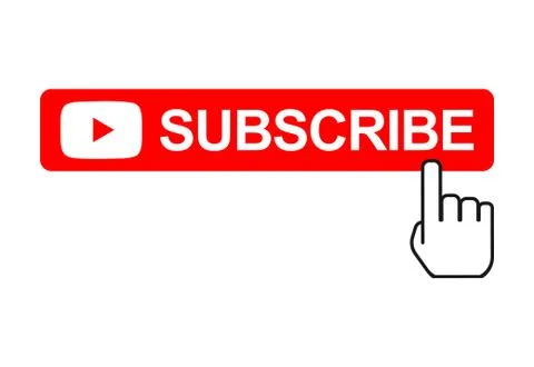 Subscribe web button, social media icon vector illustration, internet website Stock Illustration