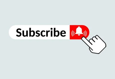 Subscribe web button, social media icon vector illustration, internet website 스톡 일러스트