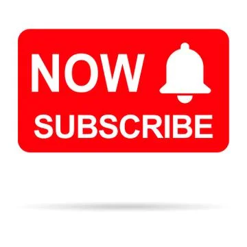 Subscribe web button, social media icon vector illustration, internet website Stock Illustration