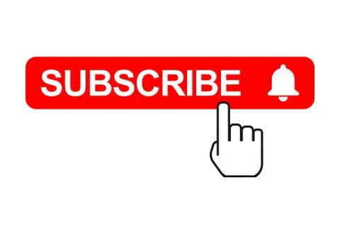 Subscribe web button, social media icon vector illustration, internet website Stock Illustration