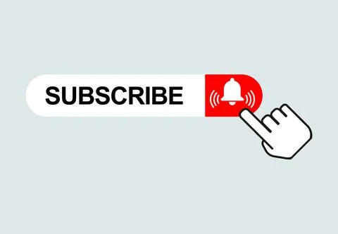 Subscribe web button, social media icon vector illustration, internet website Stock Illustration