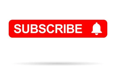 Subscribe web button, social media icon vector illustration, internet website Stock Illustration