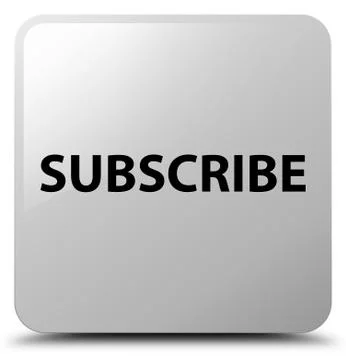 Subscribe white square button Illustrazione stock