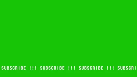 Subscribe, white ticker tape on the bottom of the screen. Vídeo Stock 336679625